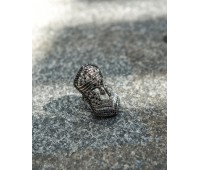 Белое, черное и коричневой бриллиантовое кольцо Маска, 18K, 4.98 ct BOCHIC