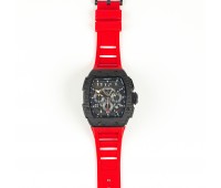 Quartz watch Racing GT - Chrono - Black Watch ( Red Strap )