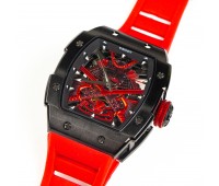 Quartz watch Racing GT - Chrono - Silvery Watch ( Red Strap )