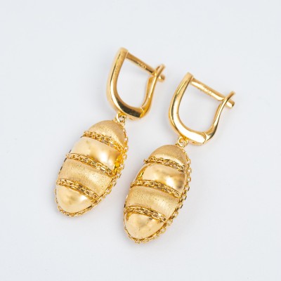 Gold Earring 18 K - 6.55