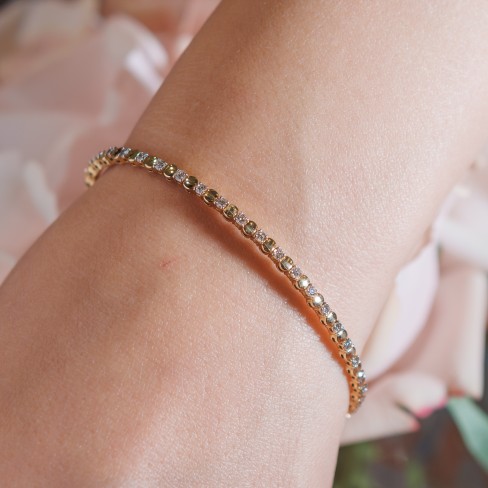 Dia bracelet 18 k - 8.88 Dia 1.09